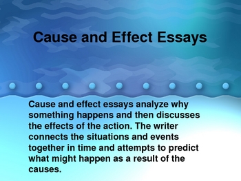 cause and effect essays free