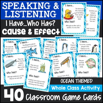 Preview of Cause and Effect Game I Have Who Has {Speaking and Listening}