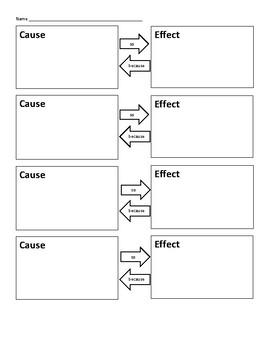 Preview of Cause and Effect Graphic Organizer