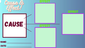 Preview of Cause and Effect Graphic Organizer