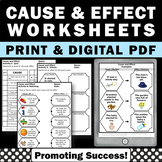 Cause and Effect Graphic Organizer Passages Experiment Qui