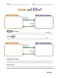 Cause and Effect Graphic Organizer for Literacy and ELLs