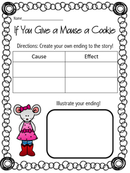 Cause and Effect- If You Give a Mouse a Cookie Worksheet | TpT