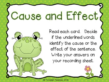 Preview of Cause and Effect Literacy Activity - Free