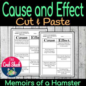 Cause and Effect - Memoirs of a Hamster by The Crab Shack | TpT