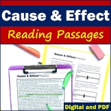 Cause and Effect Worksheets & Reading Passages - Printable