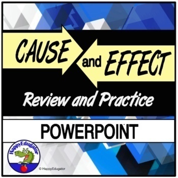Preview of Cause and Effect PowerPoint and Sentence Practice Worksheet