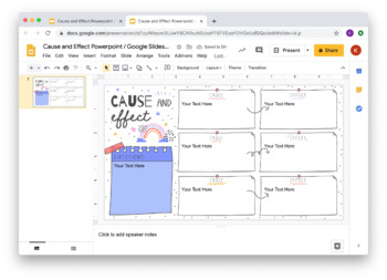 Preview of Cause and Effect Powerpoint / Google Slides - Boho RainbowTheme