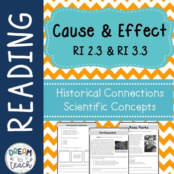 Preview of RI 2.3 & RI 3.3 Historical & Scientific Informational Text - Cause & Effect