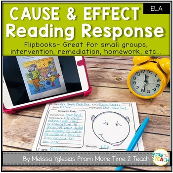 Preview of Reading Response | Cause and Effect Flip book | Summary | Text Connections