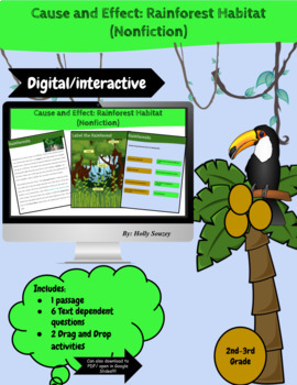 Preview of Cause and Effect Relationships-Rainforest Habitat (Digital)