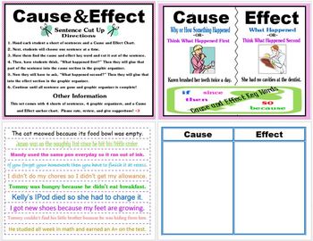 Preview of Cause and Effect Sentence Sort