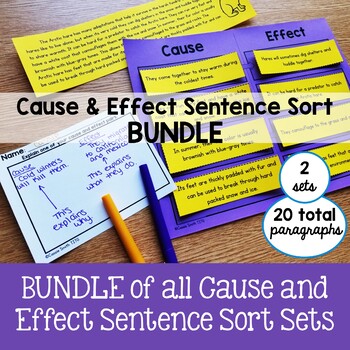 Preview of Cause and Effect Sentence Sort BUNDLE