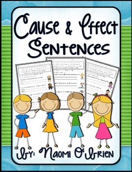 Preview of Cause and Effect Sentences and Practice