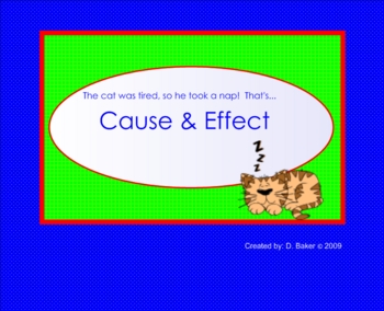 Preview of Cause and Effect Smartboard Lesson