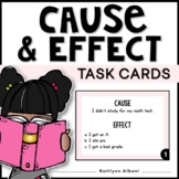 Cause and Effect Statement Task Cards for Reading Comprehension