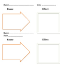 Cause and Effect  Student Exit Slip Graphic Organizer Lite