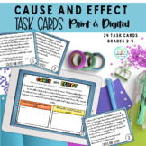 Cause and Effect Nonfiction & Fiction Passages Task Cards 