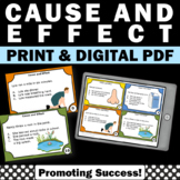 Cause and Effect Task Cards Short Passages 3rd Grade Readi