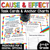 Cause and Effect Task Cards & Anchor Charts Activities: 3r