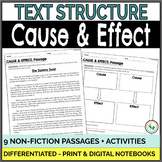Cause and Effect Passages Graphic Organizer Text Structure