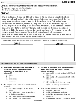 Cause and Effect Text Structure for the Upper Grades by Tanesha B Forman