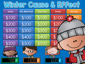 Preview of Cause and Effect - Winter - Jeopardy Style Game Show GC Distance Learning
