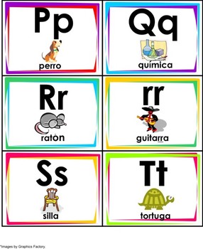 Spanish Alphabet Flashcards and Matching game. by Little Steps | TpT