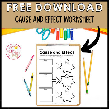 Cause And Effect Worksheet Free Download By Tech Teacher Pto3 Tpt