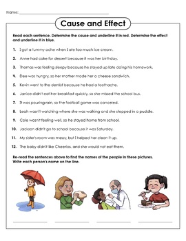 Cause and Effect Worksheets by Happy Class Goals | TPT
