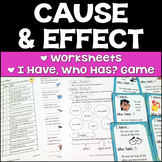 Cause and Effect Worksheets, Nonfiction Passages, Game Activity {3rd Grade} 