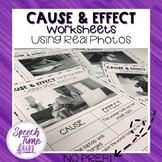 Cause and Effect Worksheets Using Real Photos (no prep)