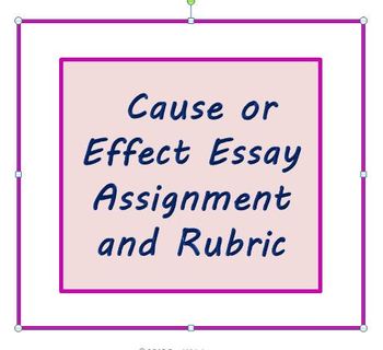 Preview of Cause or Effect Essay Assignment and Rubric for ESL Writers or High School