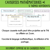 Causeries mathématiques #1
