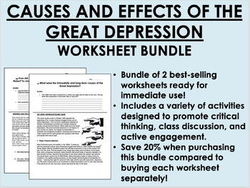 Causes and Effects of the Great Depression Bundle - US ...
 Great Depression Causes And Effects