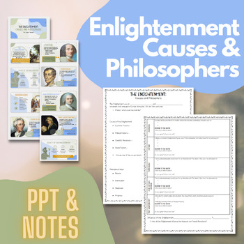 Preview of Causes and Philosophers of the Enlightenment (PowerPoint and Graphic Organizer)