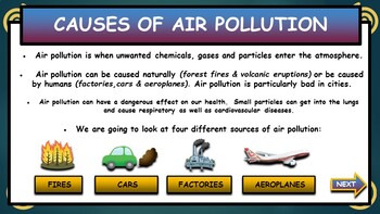 Causes of Air Pollution: Google Slides + PPT + Worksheet (Distance ...