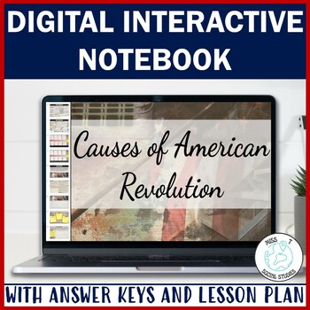 Preview of Causes of American Revolution: Road to Revolution Digital Interactive notebook