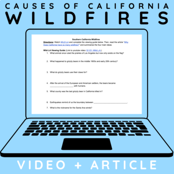 Preview of Causes of California Wildfires Ready-to-Teach Lesson: Video + Article