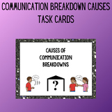 Causes of Communication Breakdowns Task Cards for DHH