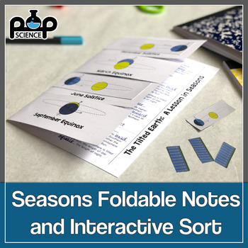 Preview of Causes of Seasons Foldable Notes and Sort Activity