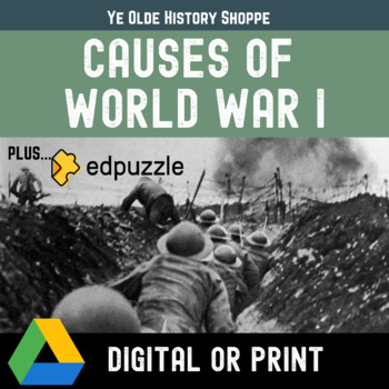 Preview of Causes of WWI Digital Notebook for World History or AP Euro + EdPuzzle