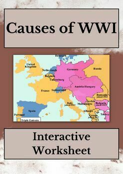 Preview of Causes of WWI - Interactive Worksheet - NO PREP