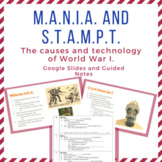 Causes of WWI (MANIA and STAMPT) Google Slides and Guided Notes