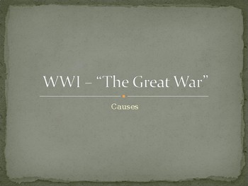 Preview of Causes of WWI Notes and Powerpoint