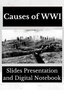 Preview of Causes of WWI - Slide Presentation and Digital Notebook - FULL PREVIEW