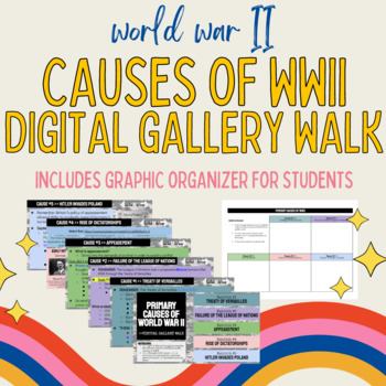 Preview of Causes of WWII - Digital Gallery Walk (with Graphic Organizer)