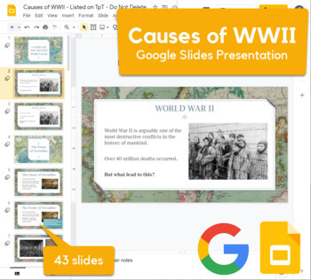 Preview of Causes of WWII - Google Slides Presentation