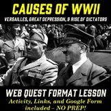 Causes of WWII: 5-Part Webquest & Ted-Ed Hitler Video Less