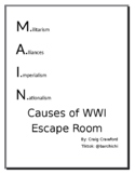 Causes of World War I Escape Room Puzzle
